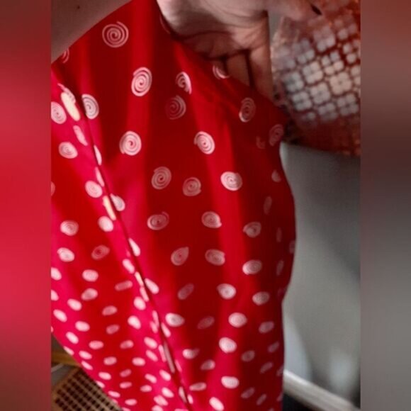 Vintage Abstract Print Button Down Midi Dress - Picture 7 of 13